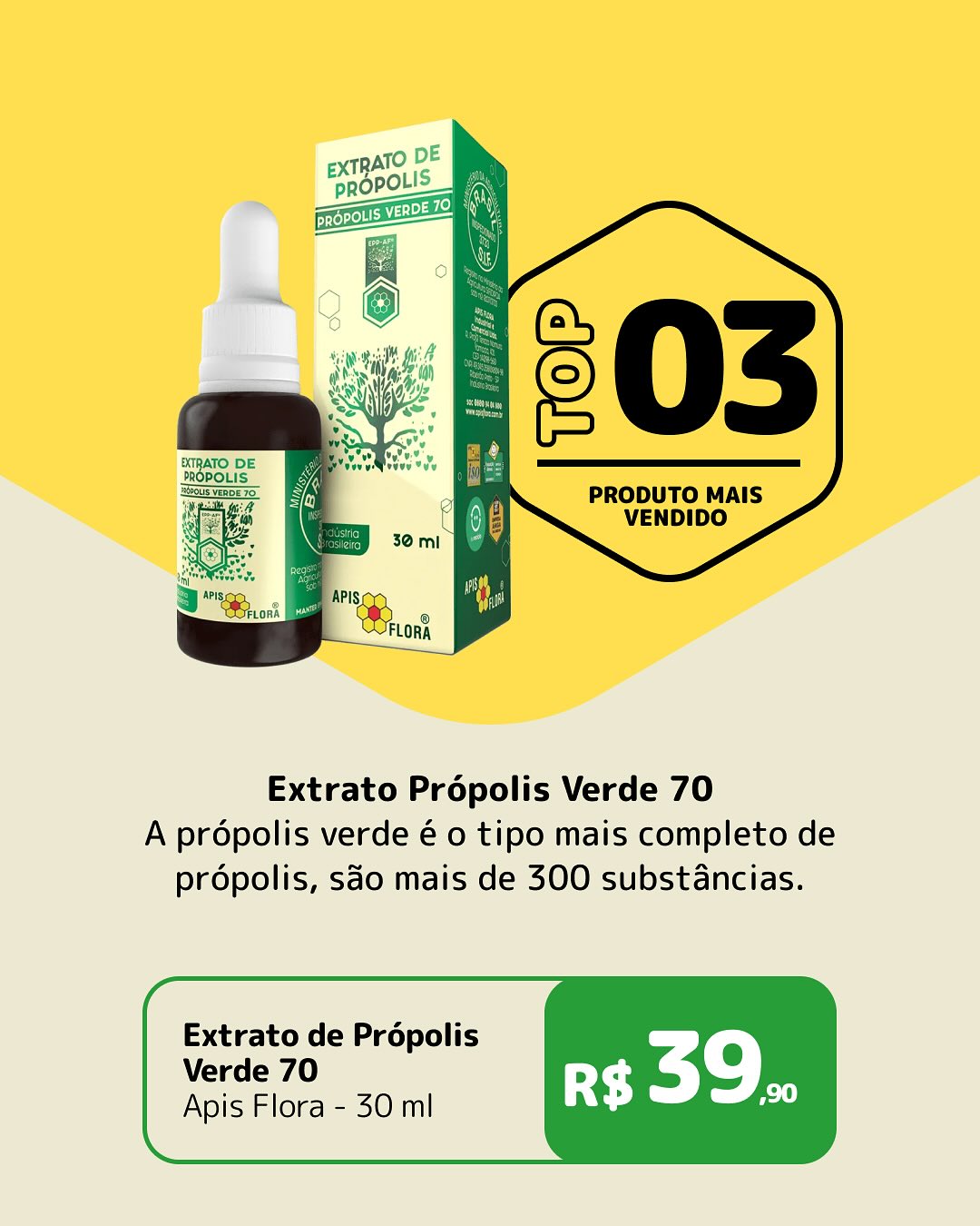 Extrato de Própolis Verde 70, um dos mais potentes produtos naturais para imunidade