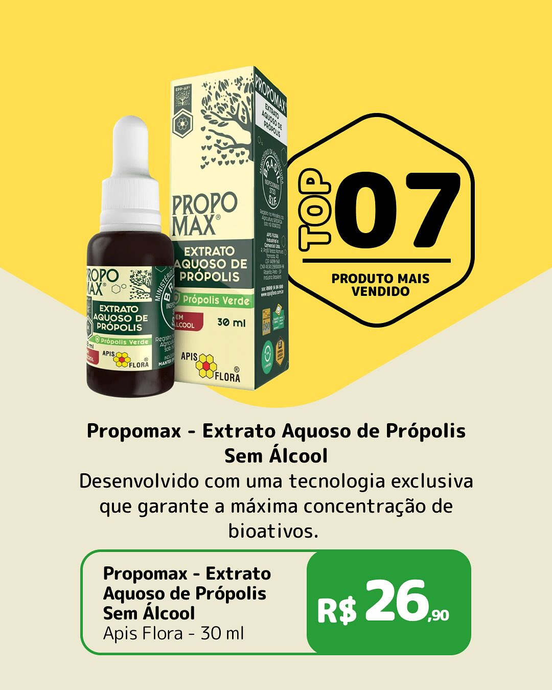 PROPOMAX Extrato Aquoso sem álcool, ideal para crianças