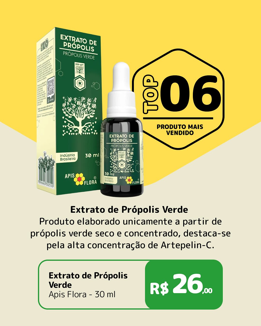 Extrato de Própolis Verde 30ml da Apis Flora