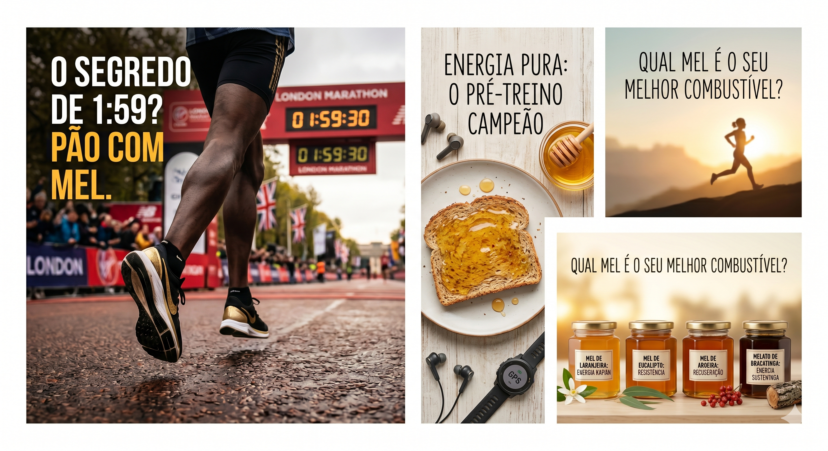 Pão com mel como pré-treino: o combustível simples por trás de uma maratona histórica